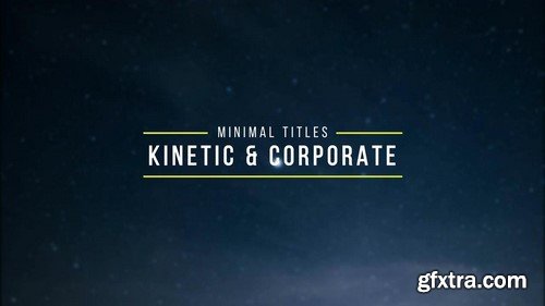 Kinetic & Corporate Simple Titles Pack - After Efefcts Template