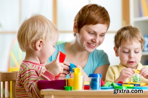 Collection of baby children playing in kindergarten education training 25 HQ Jpeg