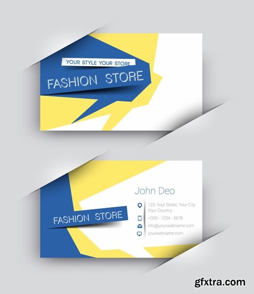 Collection business card flyer banner vector image 25 EPS