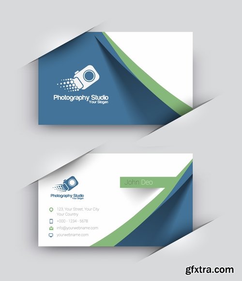 Collection business card flyer banner vector image 25 EPS