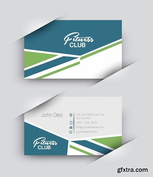 Collection business card flyer banner vector image 25 EPS