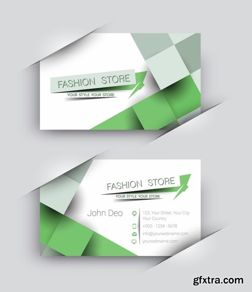 Collection business card flyer banner vector image 25 EPS