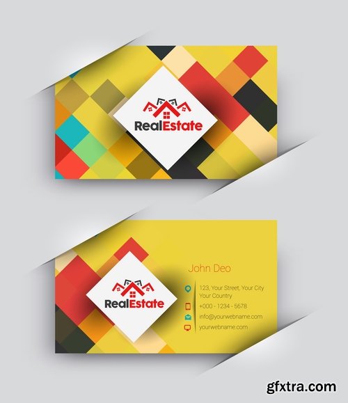 Collection business card flyer banner vector image 25 EPS