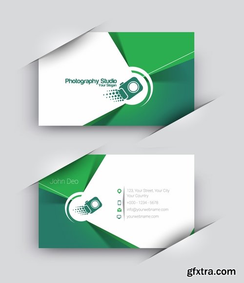 Collection business card flyer banner vector image 25 EPS