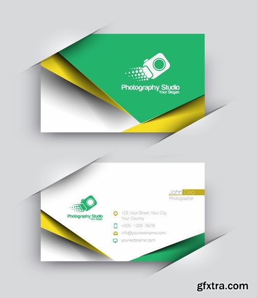 Collection business card flyer banner vector image 25 EPS