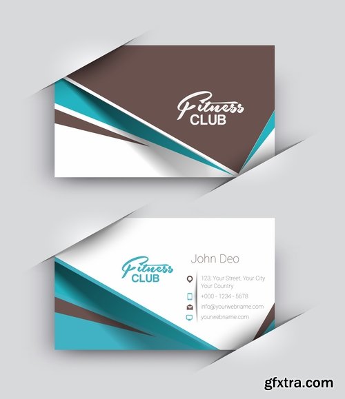 Collection business card flyer banner vector image 25 EPS