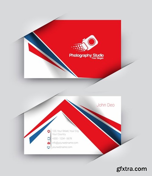 Collection business card flyer banner vector image 25 EPS