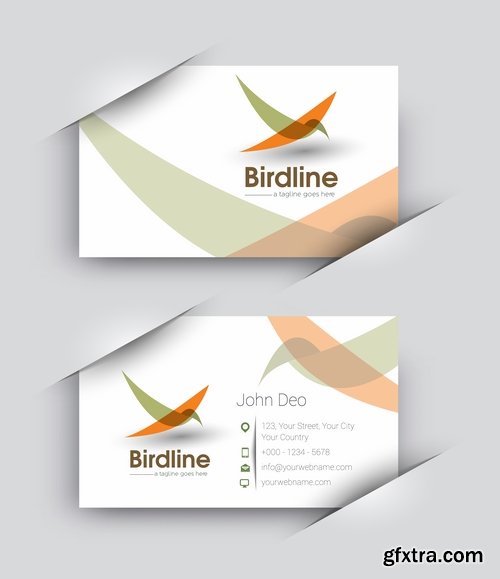 Collection business card flyer banner vector image 25 EPS