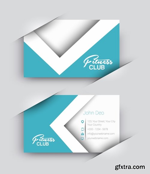 Collection business card flyer banner vector image 25 EPS