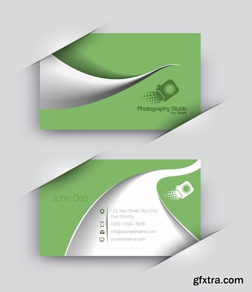 Collection business card flyer banner vector image 25 EPS