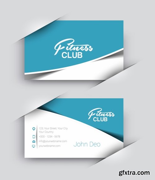 Collection business card flyer banner vector image 25 EPS