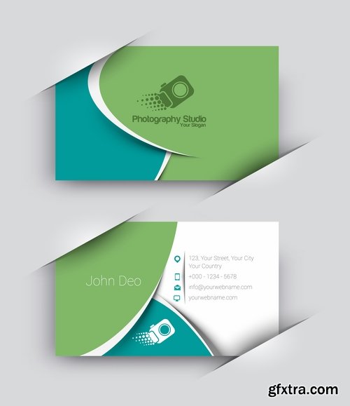 Collection business card flyer banner vector image 25 EPS