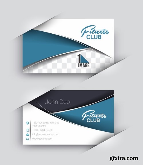 Collection business card flyer banner vector image 25 EPS