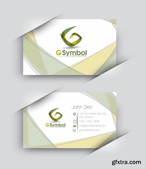 Collection business card flyer banner vector image 25 EPS