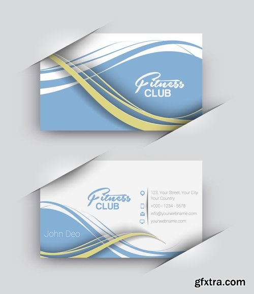 Collection business card flyer banner vector image 25 EPS