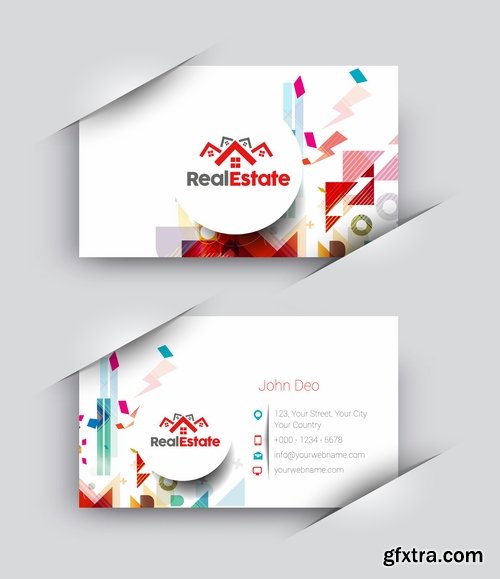 Collection business card flyer banner vector image 25 EPS