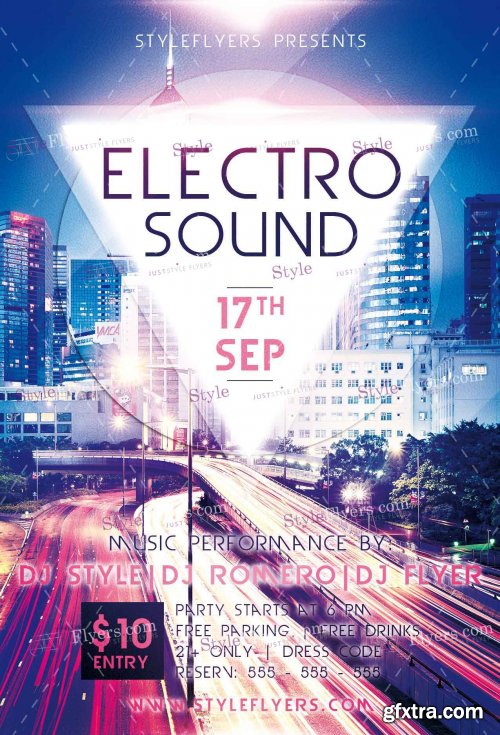 Electro Sound PSD Flyer Template