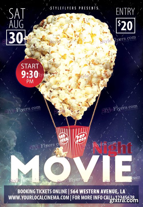 Movie Night PSD Flyer Template