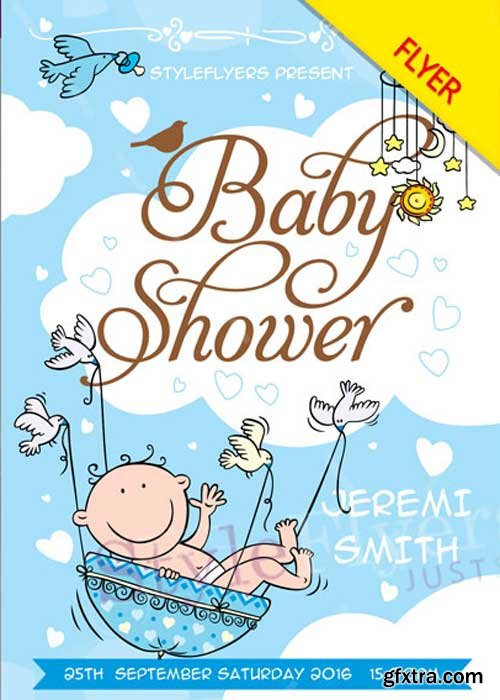 Baby Shower Flyer V3 PSD Flyer Template