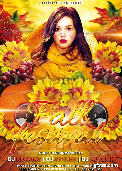 Fall Festival V1 PSD Flyer Template