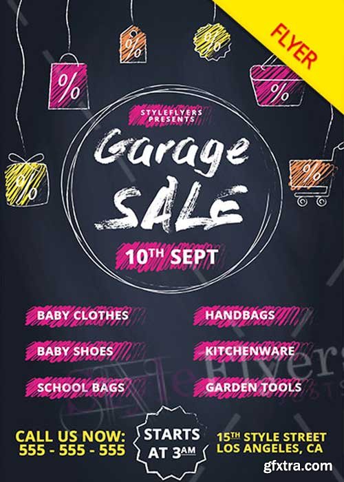 Garage Sale V4 PSD Flyer Template