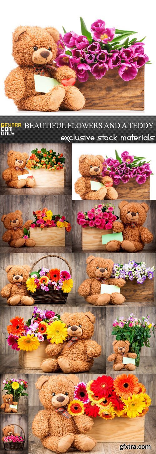 Beautiful Flowers and a Teddy - 11 UHQ JPEG