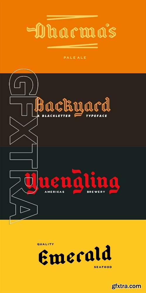 Backyard - 4 fonts: $59.00