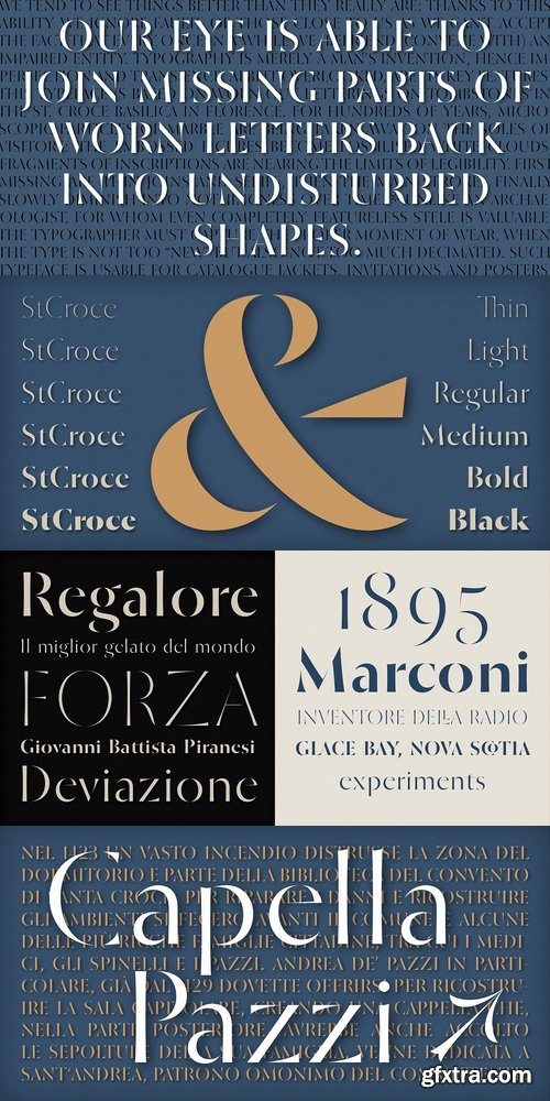 St Croce - 6 fonts: $110.00