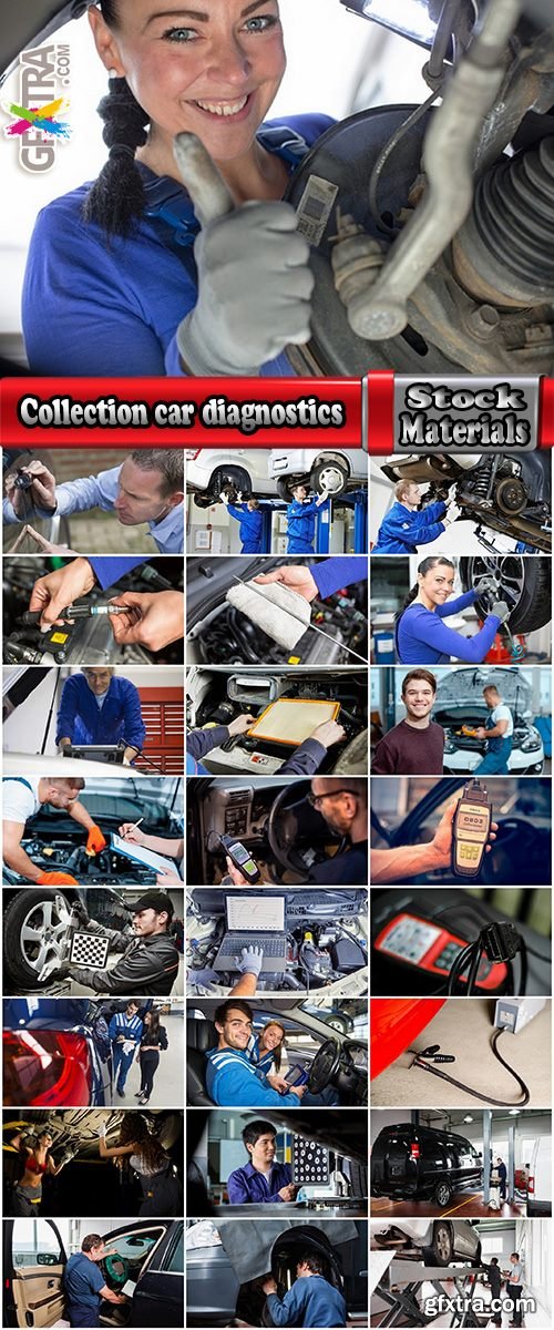 Collection car diagnostics car mechanic auto repair shop 25 HQ Jpeg