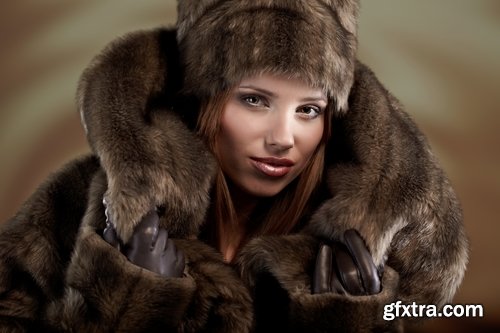 Collection of woman in fur coat fur warm clothing 25 HQ Jpeg