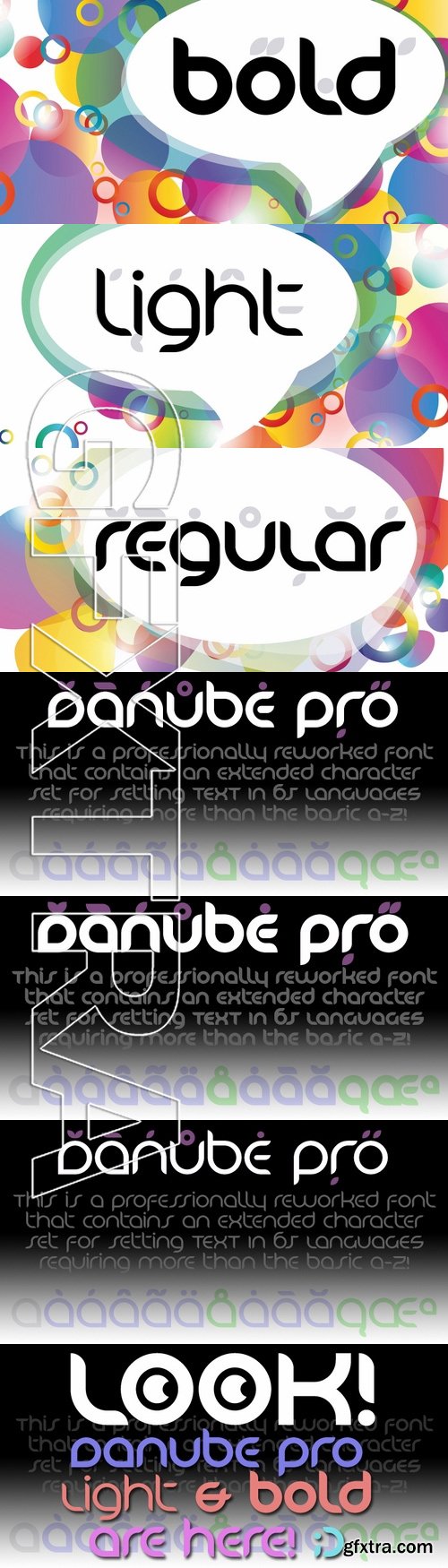 Danube Pro - 3 fonts: $30.00