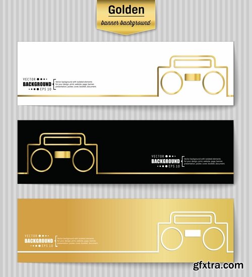 Collection banner pattern wallpaper background is a business card flyer gold geometric figure 21 EPS