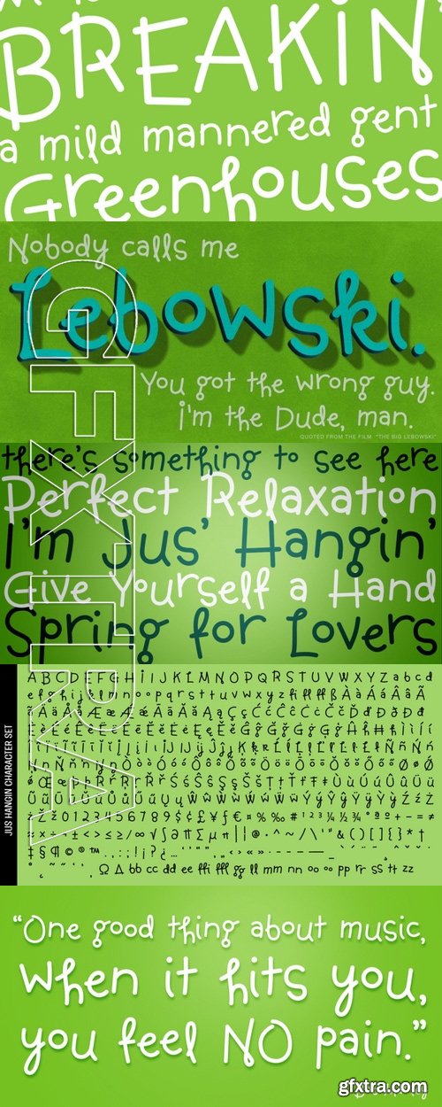 Jus Hangin PB - 1 font: $16.00