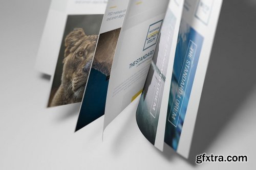 GraphicriverA4/A5 Horizontal Flyer Mockup Bundle 17600854