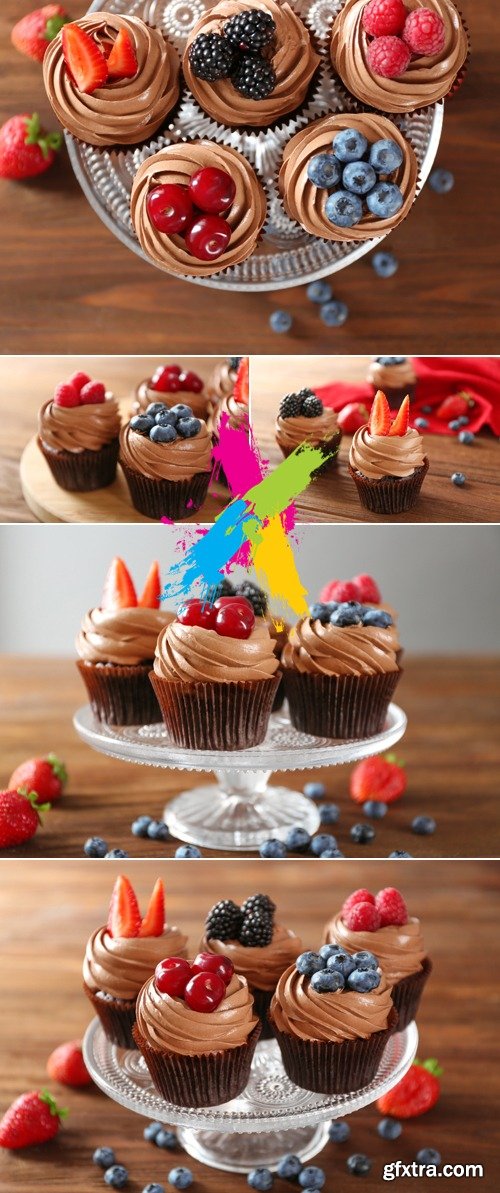 Stock Photo - Chocolate Cupcakes