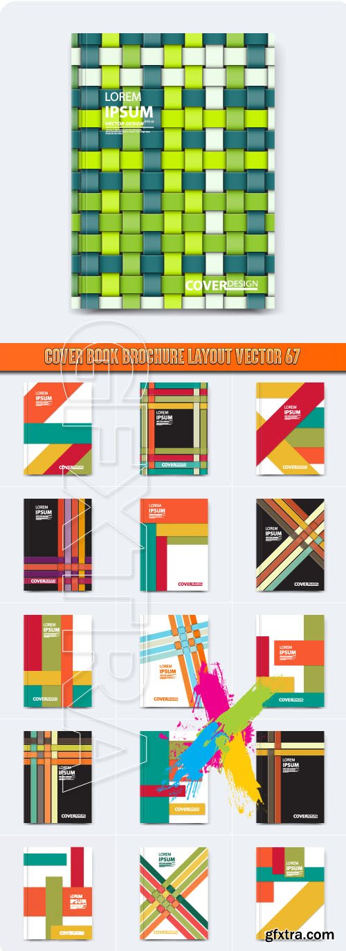 Cover book brochure layout vector 67