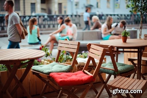 Collection street people eating area asphalt road lantern 25 HQ Jpeg