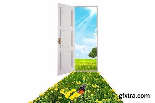 Collection open door the conceptual image handle frame 25 HQ Jpeg