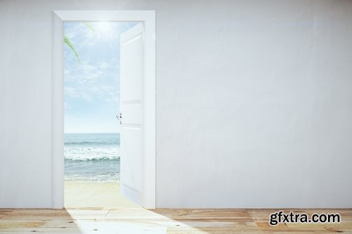 Collection open door the conceptual image handle frame 25 HQ Jpeg