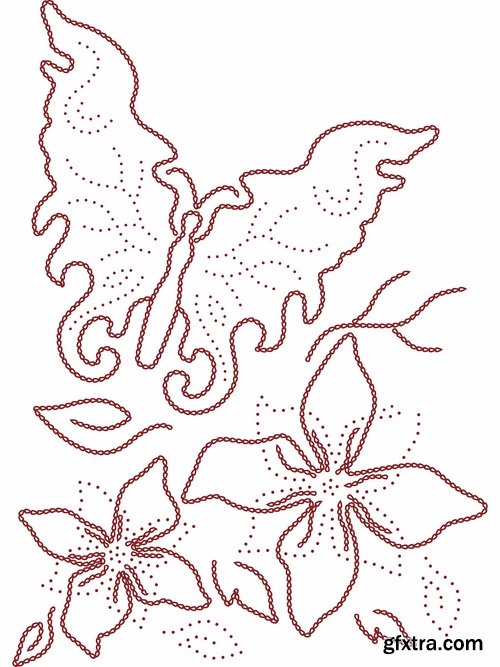 Collection pattern for embroidery lace tattoo 25 EPS