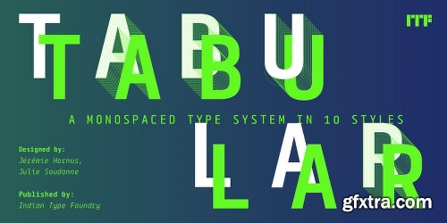 Tabular Font Family 10 Fonts