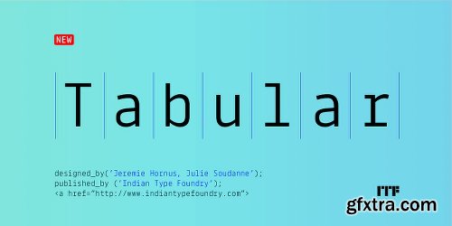 Tabular Font Family 10 Fonts