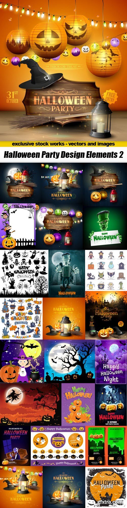 Halloween Party Design Elements 2 - 25xEPS