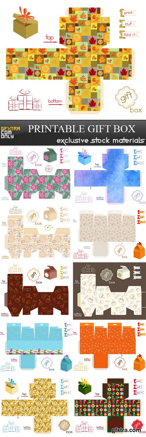 Printable Gift Box - 11 EPS