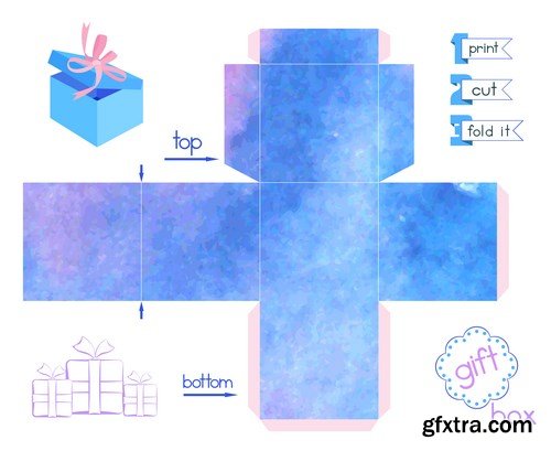 Printable Gift Box - 11 EPS