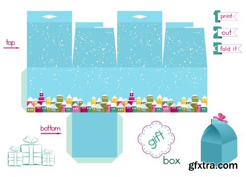 Printable Gift Box - 11 EPS