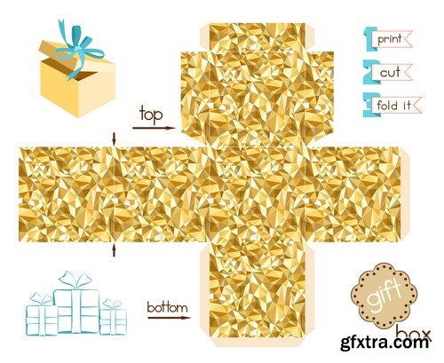 Printable Gift Box - 11 EPS