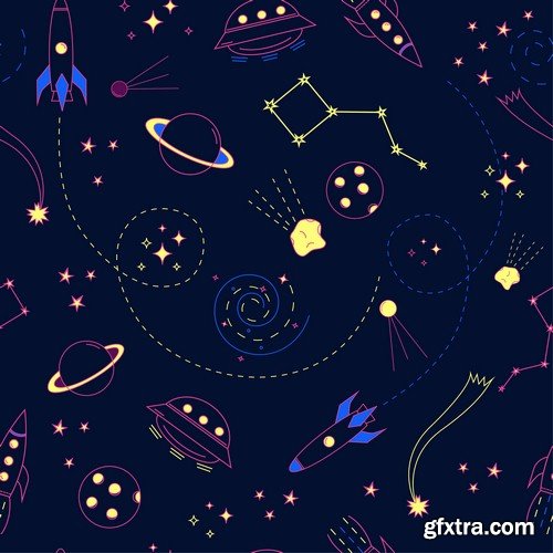 Space pattern - 5 EPS