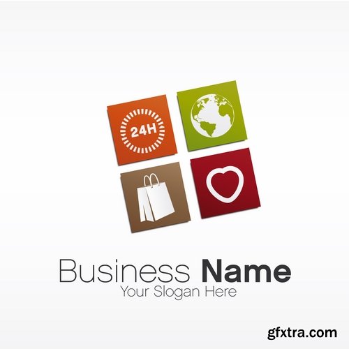 Collection of business logo company sale purchase trade turnover 25 EPS