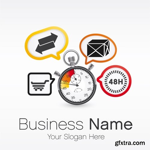 Collection of business logo company sale purchase trade turnover 25 EPS